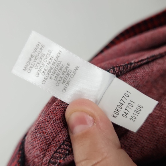 Red and Black Plaid Ponte Pencil Skirt by J Jill size M - Picture 6 of 6